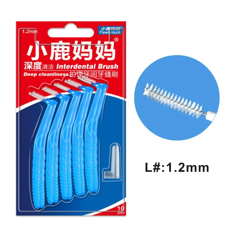 1.2mm 10pcs L Форма межзубная щетка с Уход за полостью рта Отбеливание Зубов Зубной Палочки зубная, Ортодонтическая зубная Палочки s Пластик - Цвет: 1.2mm 10pcs