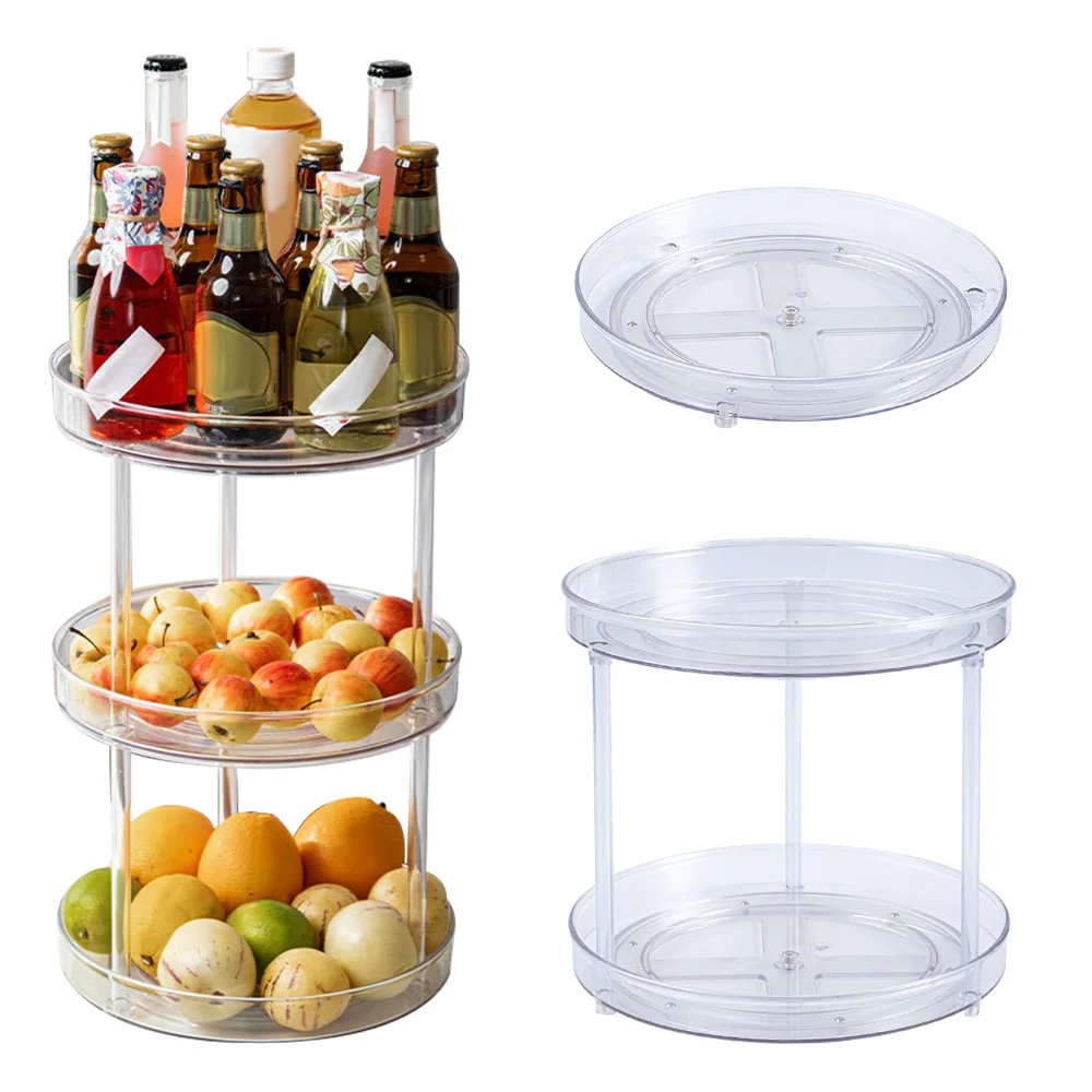 360 RotationTransparent вращающийся шкаф Органайзер Пластик коробка для хранения макияжа