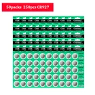 50 упаковок250 шт., Литиевые кнопочные батареи CR927 BR927 ECR927 5011LC 3 в CR 927 DL927 для часов, игрушек, пультов дистанционного управления