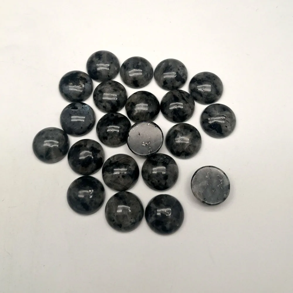 Модные круглые кабошоновые бусины 24 шт./лот из натурального камня с мерцающим