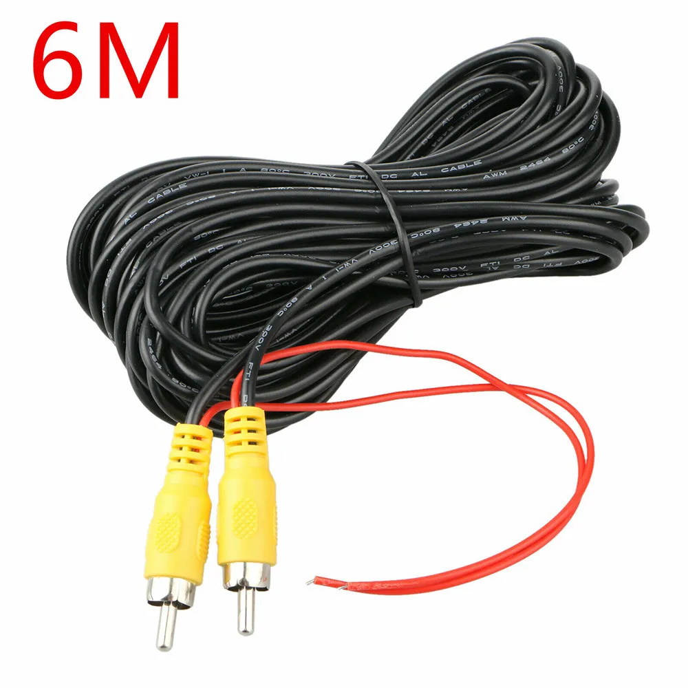 

For Truck 6M RCA Cable Wire Backup Cable Camera Camper Detection Extension