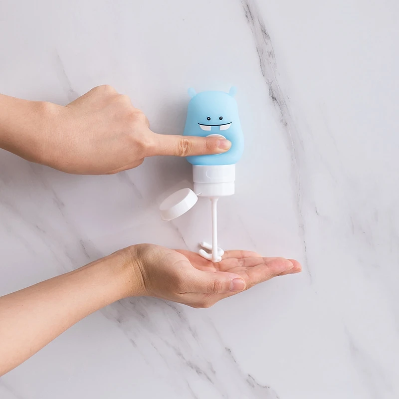 Дорожный портативный милый мультяшный дозатор для мыла бутылка шампуня и геля