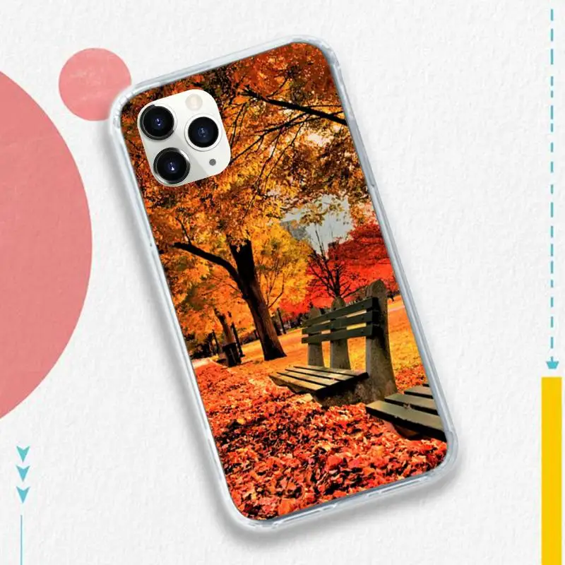 

Yellow Fallen leaves Autumn Breeze Phone Case for iPhone 11 12 mini pro XS MAX 8 7 6 6S Plus X 5S SE 2020 XR