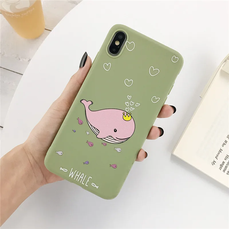 7998MG3 USLION чехол для телефона с забавным динозавром из мультфильма для iPhone 11, 6, 7, 8 Plus, X, XR, XS, Max, милый чехол для iPhone 6 Plus, мягкий силиконовый чехол - Цвет: 7998MG3