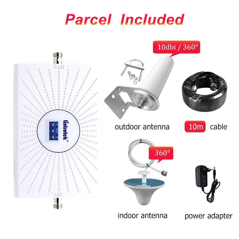 

2021 NEW AGC Smartphones Cellular Amplifier 70dB GSM 2G 3G 4G 900 1800 2100 4G LTE DCS Repeater Signal Booster 360 Antenna Kit
