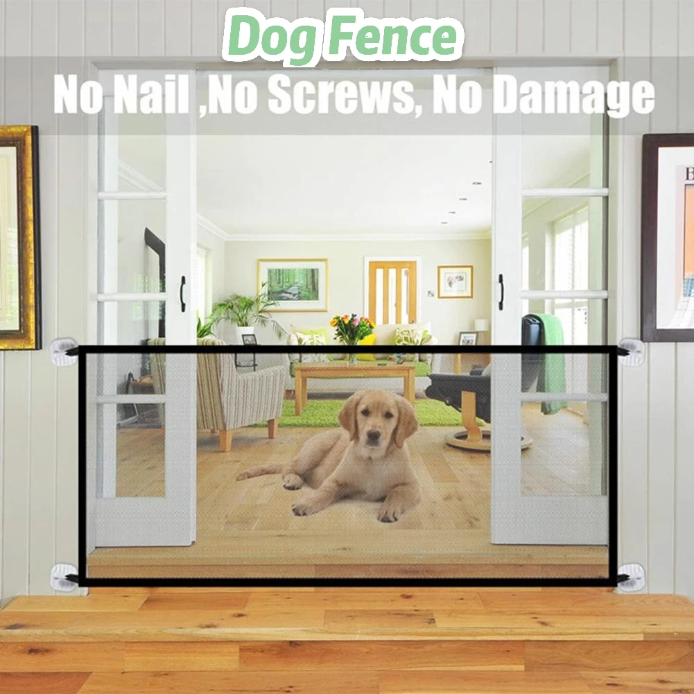 

Pet Barrier Fences Portable Folding Breathable Mesh Dog Isolation Gate Pet Separation Guard Isolated Fence Dog Baby Safety Fence