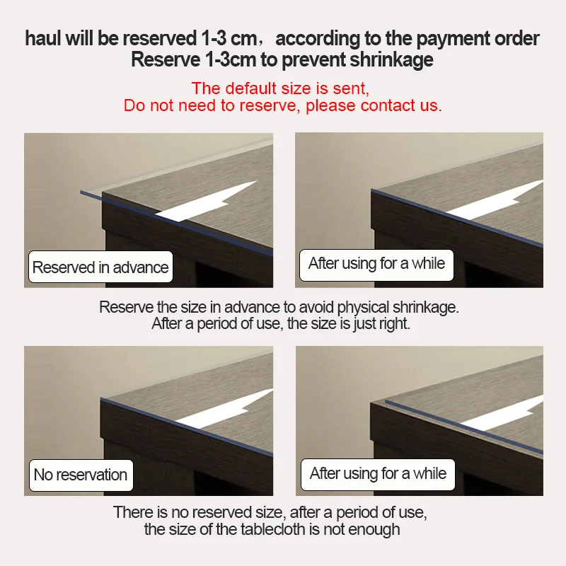 Прозрачная скатерть из мягкого ПВХ прямоугольная Водонепроницаемая стекла