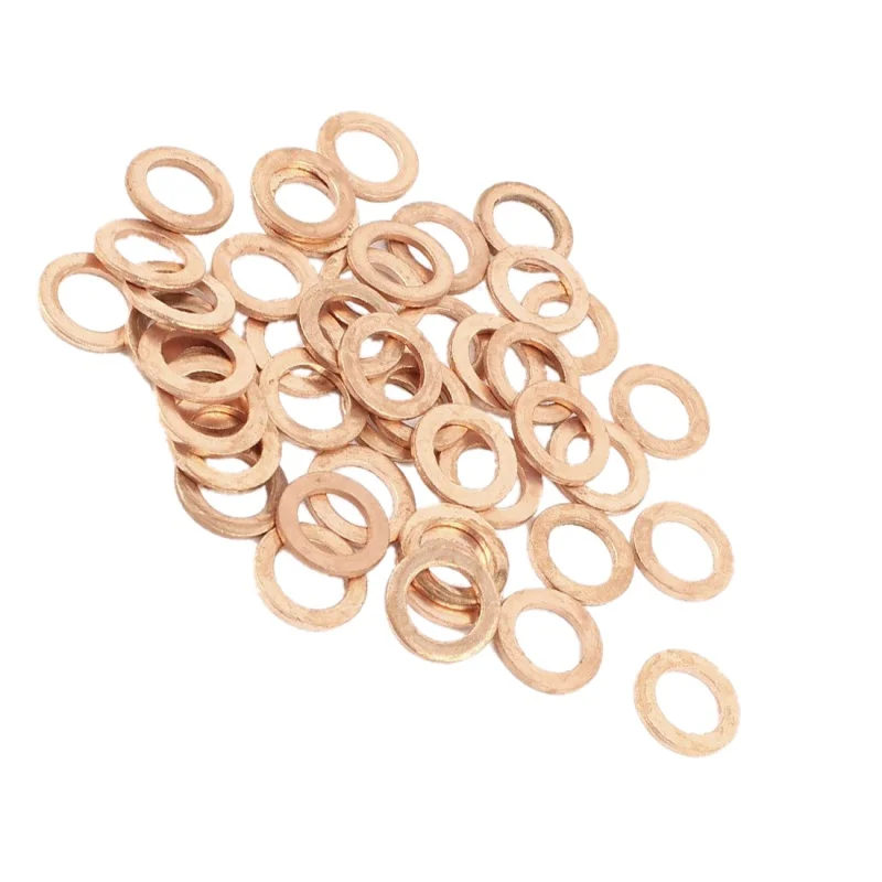 Фото 50 Pcs Copper Crush Washer Flat Seal Ring Fitting 6mm x 10mm 1mm Promotion Обустройство дома 50 Pcs Copper Crush Washer Flat Seal Ring Fitting 6mm x 10mm 1mm Promotion Обустройство дома