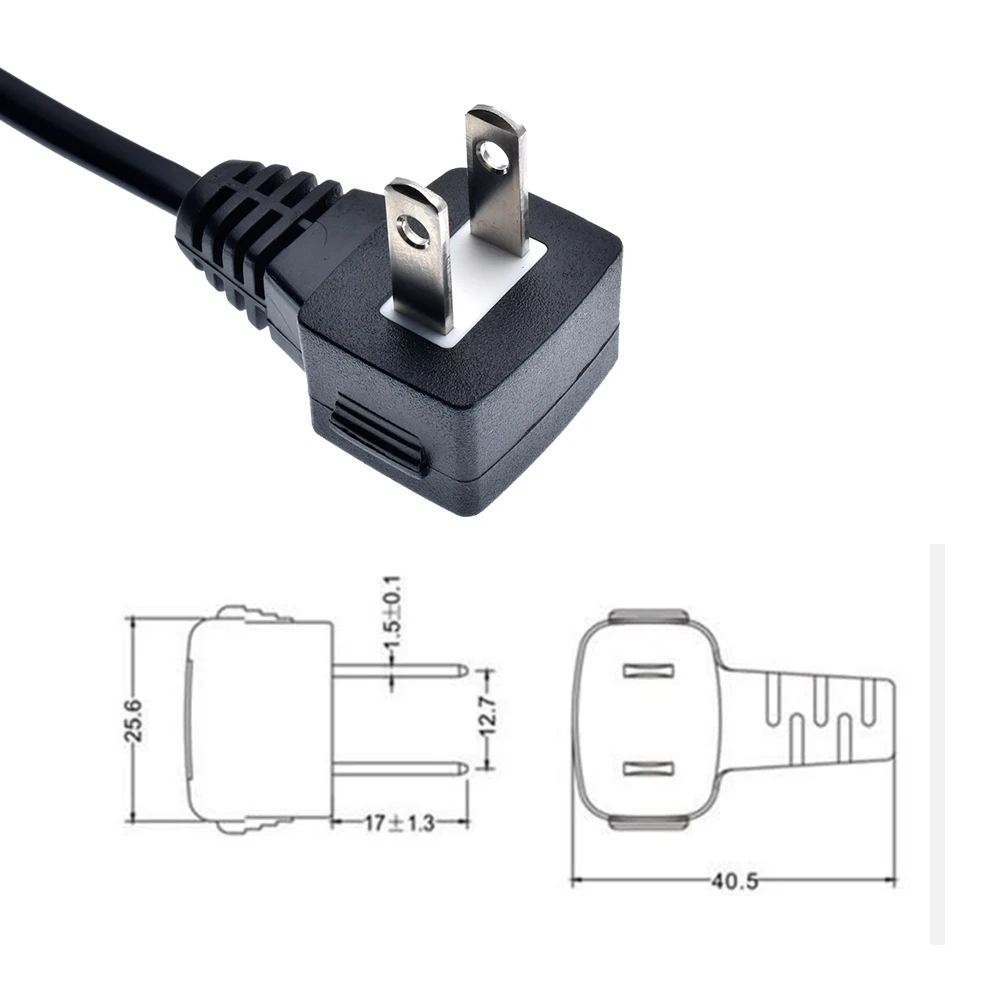 IEC 320 C7 нам 2Pin Подключите шнур электропитания от сети переменного тока для Samsung TCL