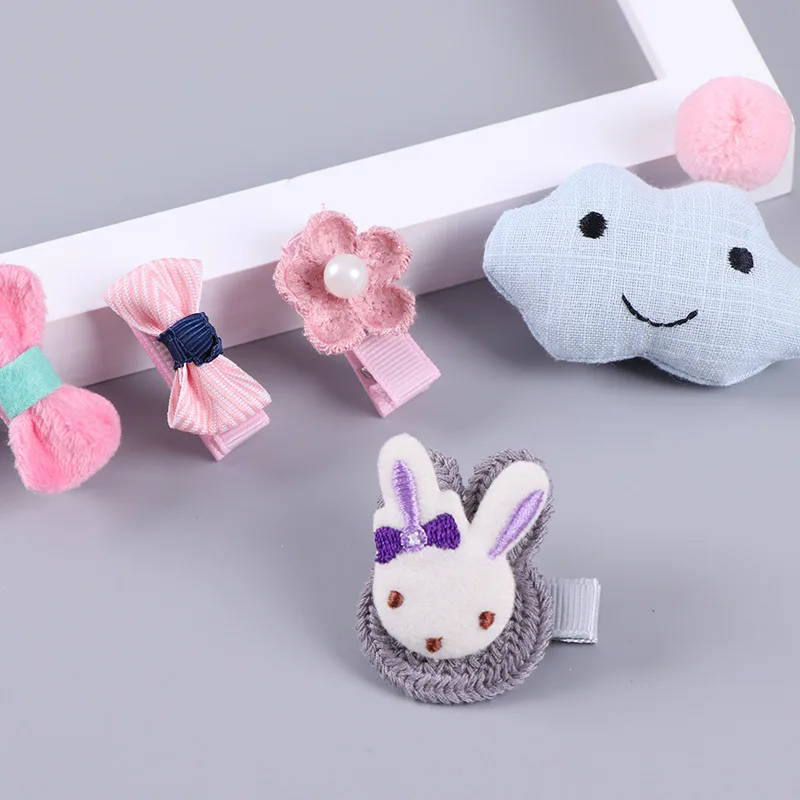 5 шт./компл. милые детские заколки для девочек цветочные зажимы волос аксессуары