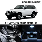 7 шт. белые светодиодные с Canbus лампочка Интерьер свет комплект + Освещение номерного знака светильник s для 2000-2013 Nissan Patrol Y61 чтение купол карта светильник