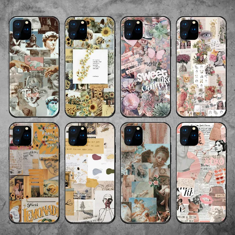 Художественный винтажный Модный Стильный чехол для телефона iPhone 12 11 Pro 7Plus 7 6 8 8Plus X
