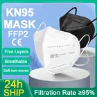 5-слойная Защитная респираторная маска KN95 для лица, от пыли и пыли