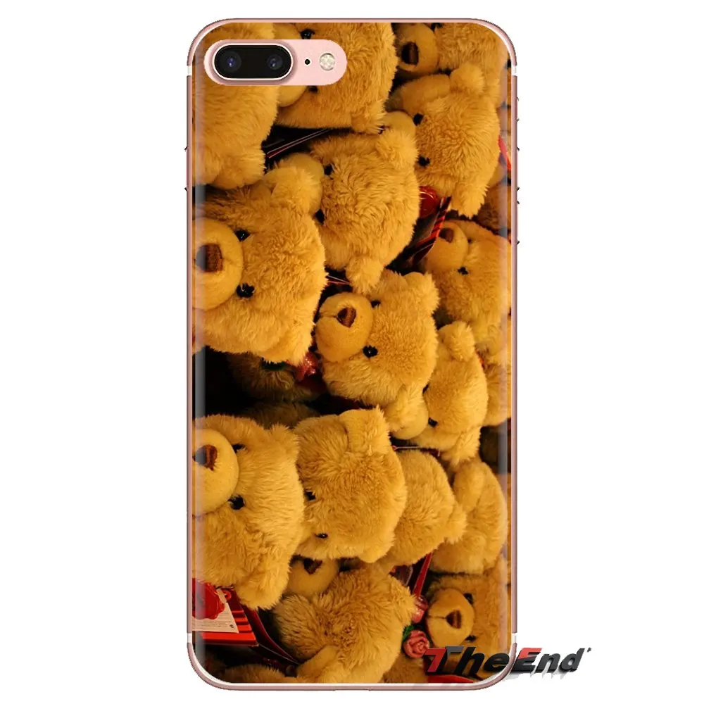 Soft Transparent Shell Covers Embroidery Teddy Bear Artwork For Huawei Mate Honor 4C 5C 5X 6X 7 7A 7C 8 9 10 8C 8X 20 Lite Pro |