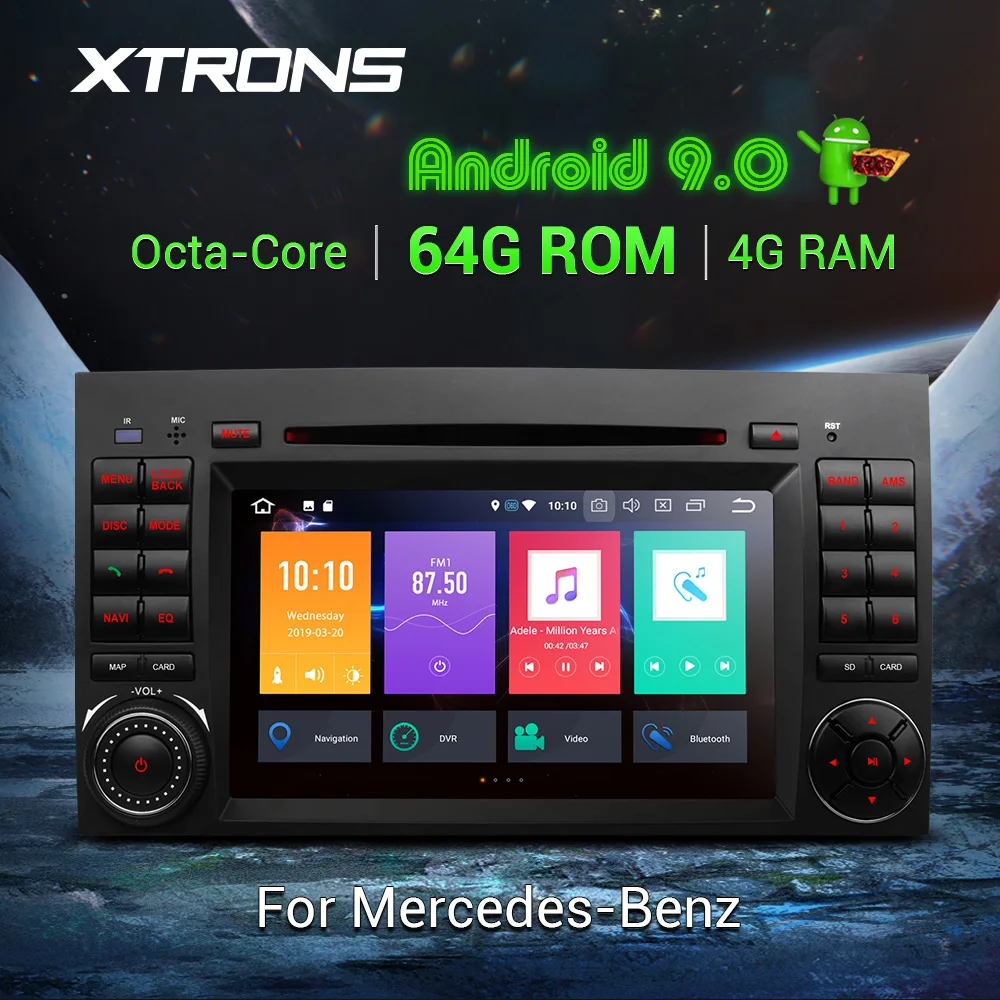 XTRONS 4 Гб RAM Android 9 0 автомобильный dvd-плеер GPS для Mercedes Benz W245 W169 Viano Vito W639 Sprinter W906 2006-2008