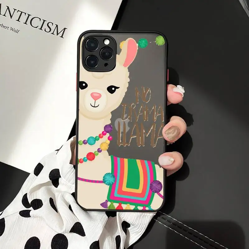 

Lovely Lama Llama Alpacas Phone Case matte transparent For iphone 7 8 11 12 plus mini x xs xr pro max cover