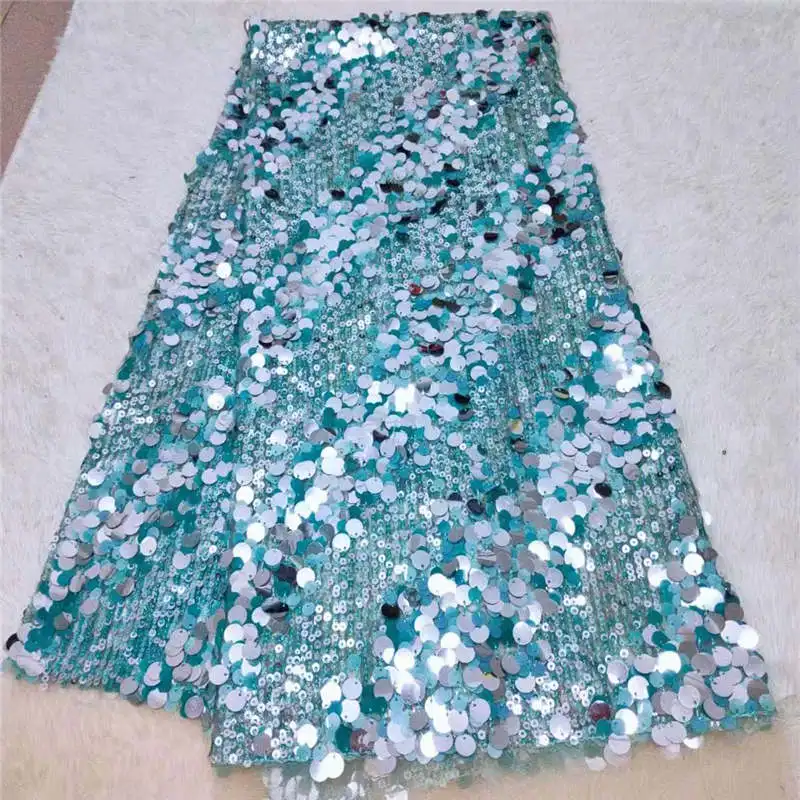African Sequins Lace Fabric 2019 Embroidered Nigerian Net Laces Bridal High Quality French Tulle 5yards 703 | Дом и сад
