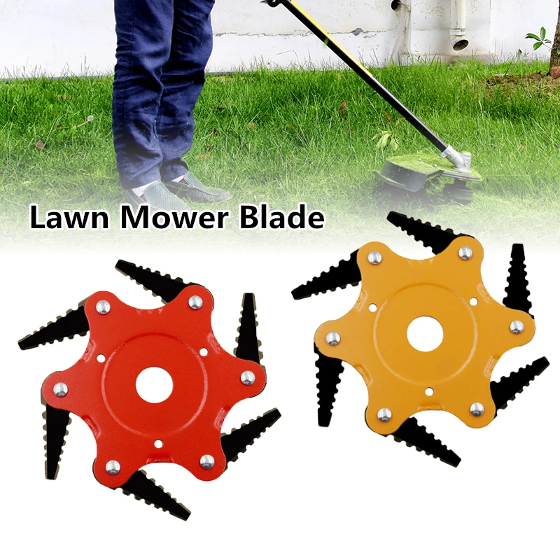 

6 Blades Cutter Head Grass Trimmer Brush Weed Brush Cutting Head Garden Power Tool Accessories for Lawn Mower 예초기