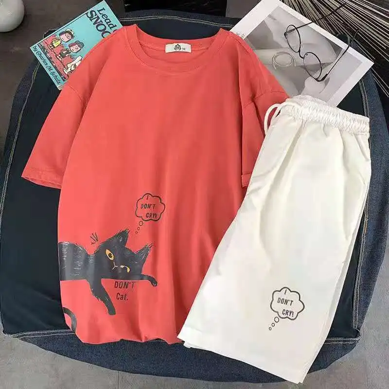 

Men Tracksuit Summer Cool Clothes Sportswear Two Piece Set T Shirt Shorts Brand Track Clothing Male Sweatsuit Casual Suits