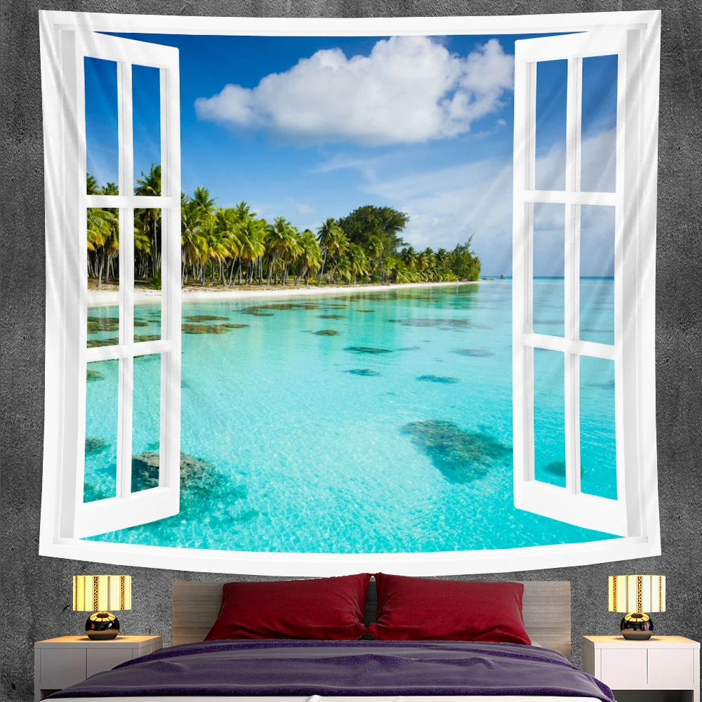 Красивый фон с глубоким лесом тканевый гобелен ведро настенный подвесной матрас