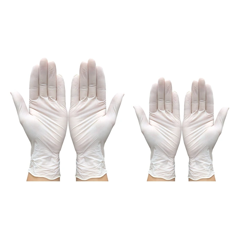1 коробка одноразовые латексные перчатки белые Нескользящие кислотные и