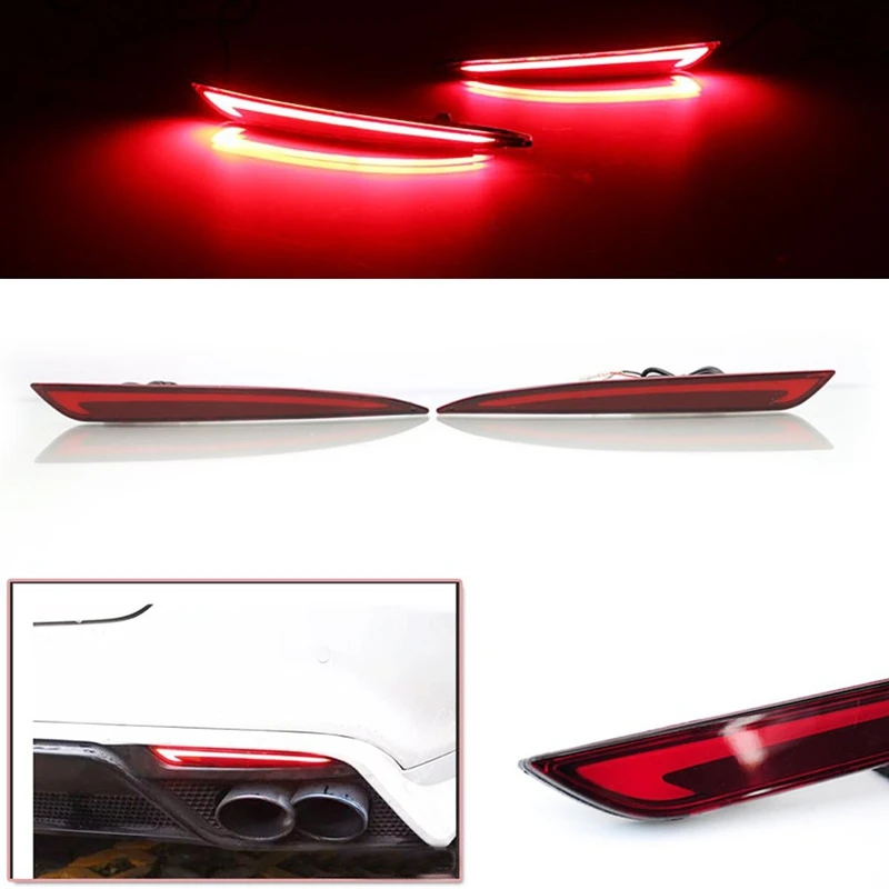 Fluid Style LED Bumper Reflector Tail Lights for Ford Fusion Mondeo 2013+ Brake Turn Signal Red | Автомобили и мотоциклы