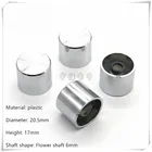 2 шт 20,5*17 мм с серебристым покрытием пластиковая ручка потенциометра вращающийся регулятор громкости Ручка переключателя подходит для девочек, держащих букет невесты вал 6 мм