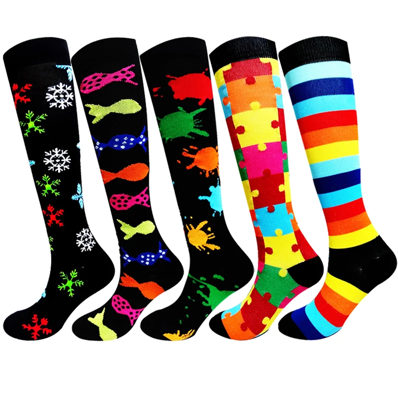 

8 Colors Compression Socks Men's 15-20 Mmhg Is BEST Graduated Athletic & Medical For Men & Women, Running, Flight, Travels Socks