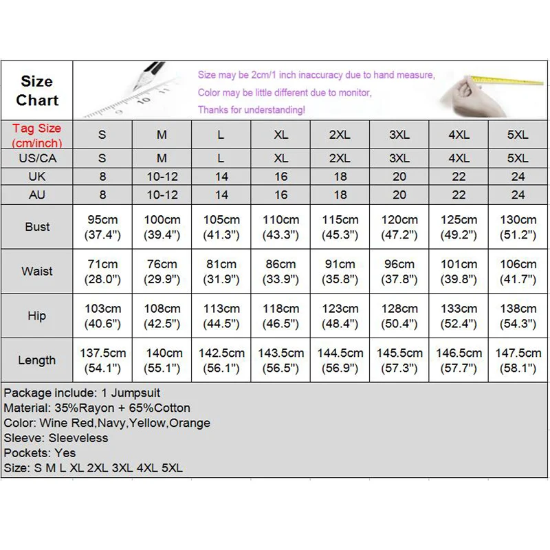 

VONDA Vintage Patchwork Printed Jumpsuits Women Sexy Sleeveless Full Length Wide Leg Rompers Summer Pockets Cotton Playsuits 5XL