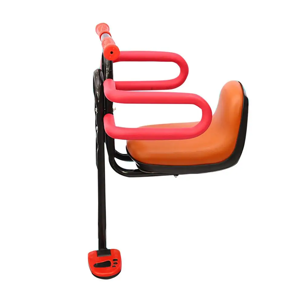

Child Bike Front Mounted Seat Safe Kid Bicycle Carrier With Handrail Back Rest Portable Foldable Child Seat For Bike Accessories