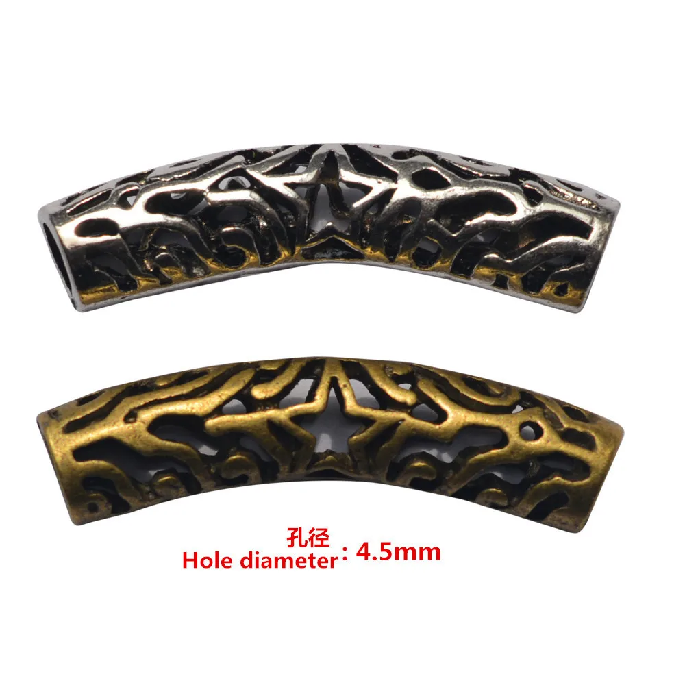 20 шт 38*8*7 мм старинные бронзовые антикварные серебряные Длинные изогнутые бусины