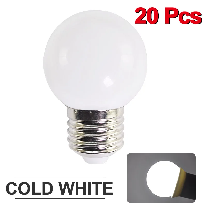 Cold White 20 шт./лот Светодиодная лампа E27 лампа 3 Вт красочные лампада ампулы SMD 2835 Flash светильник RGB Светодиодный светильник для домашнего декора светильник переменного тока 220V шарики во всем мире - Испускаемый цвет: Cold White