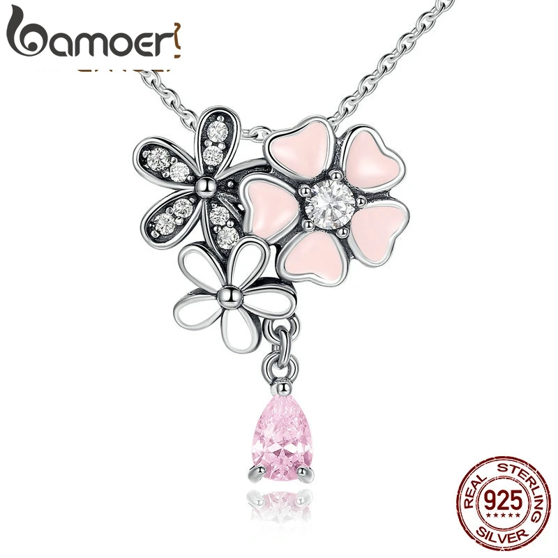 ORSA JEWELS Стерлинговое Серебро 925 женское ожерелье s Красный AAA циркон шахматы маленькая Мужская подвеска серебро прекрасное ювелирное ожерелье OSN131