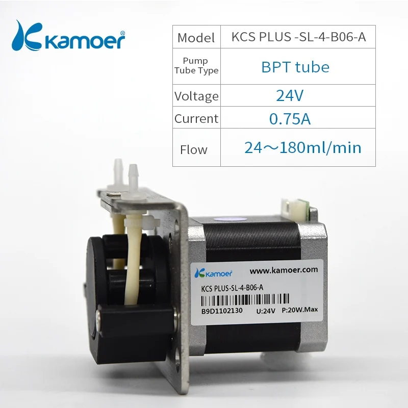 Kamoer KCS PLUS мини перистальтический насос с высокой точностью и шаговым двигателем(установка L платы - Напряжение: KCS PLUS -SL-4-B06-A
