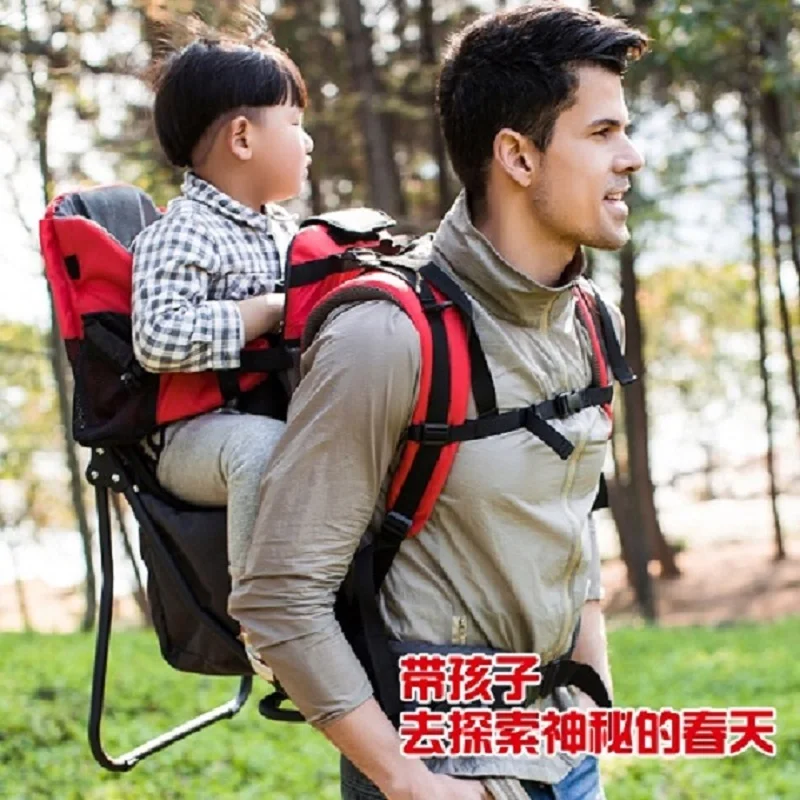 Foldable Baby Travel Carrier Waterproof Baby Toddlr Hiking Backpack Outdoor Mountaineering Shade Carrier-Original Frame Chair