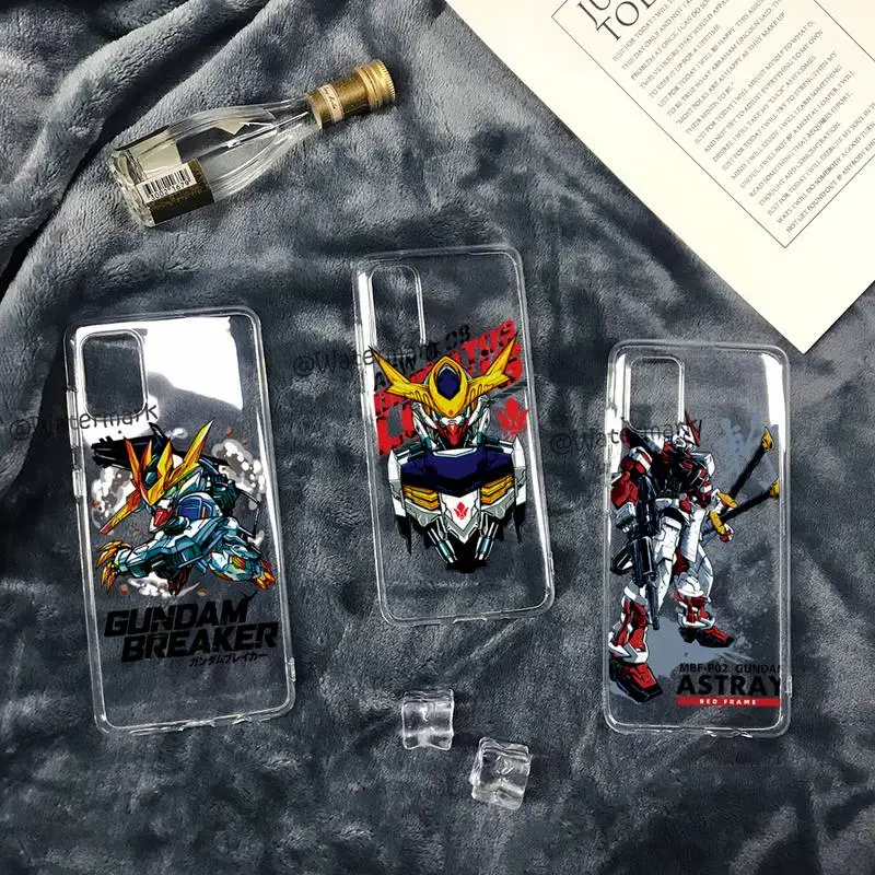 

COOL Gundam Game Phone Case For Samsung S30 S21 S20 Fe Note 20 Ultra S10 S9 S8 Plus S7 S10e Transparent Cover