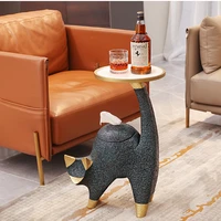 home dector figurines cat sculpture tissue box floor ornament nordic interior resin statues tray furniture living room gifts