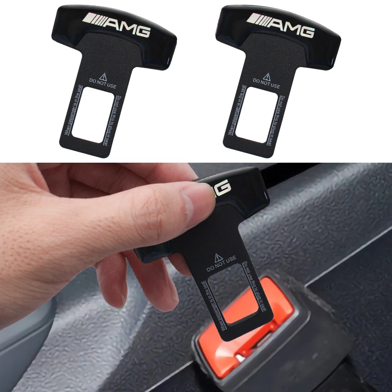 

quality zinc alloy car seat belt clip safety belt plug For Mercedes Benz AMG W124 w212 W213 W204 w205 W176 W177 GLA Accessories