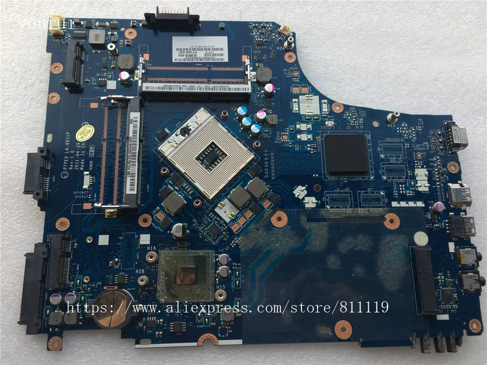 

Высокое качество yourui для ноутбука Acer aspire 7750 7750G Series, материнская плата для ноутбука P7YE0 LA-6911P MBV3P02001, полностью протестирована
