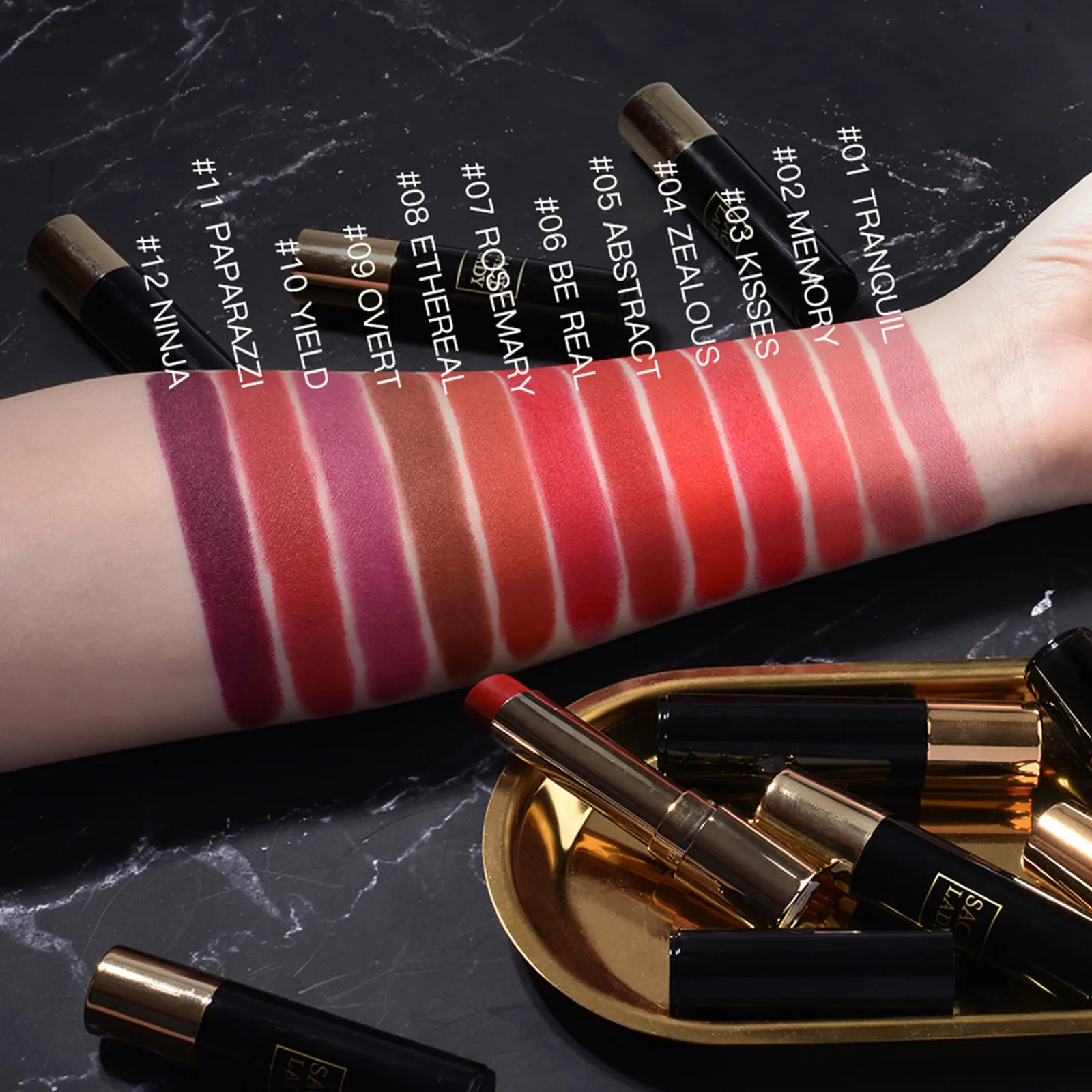 

SACE LADY Nude Lipstick Matte Makeup Waterproof Red Lips Long Lasting Velvet Batom Make Up 12 Colors Cosmetics Wholesale