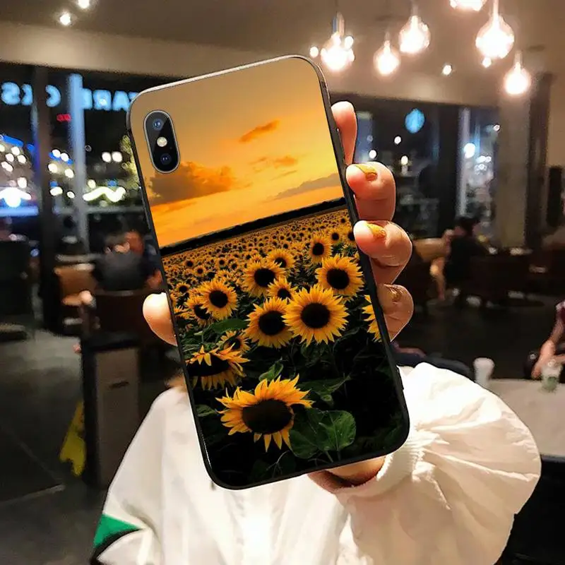

Beautiful yellow sunflower Flower art Phone Case for iPhone 11 12 pro XS MAX 8 7 6 6S Plus X 5S SE 2020 XR
