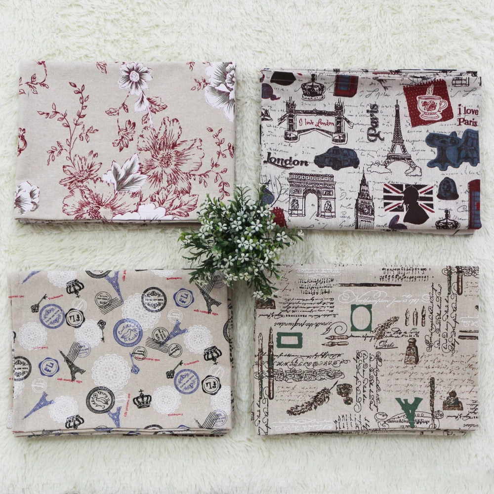 

Free Shipping DIY Polyester Linen Printing Fabrics HT-PLCPF-A