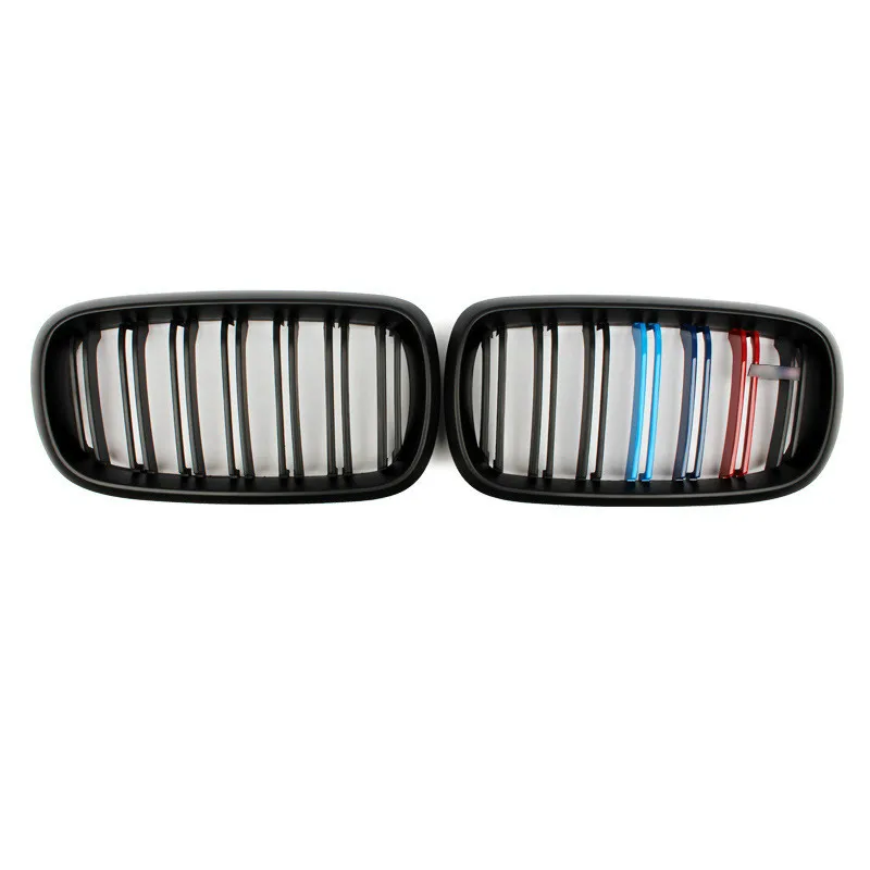 

Modified Racing Grills two-line three-color bright black matte black front intake grille, Fit For BMW new X5X6 F15F16 2015-up