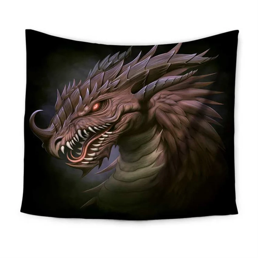 

top popular Western dragon tapestry wall carpet background cloth Spitfire handsome artist bedroom decoration