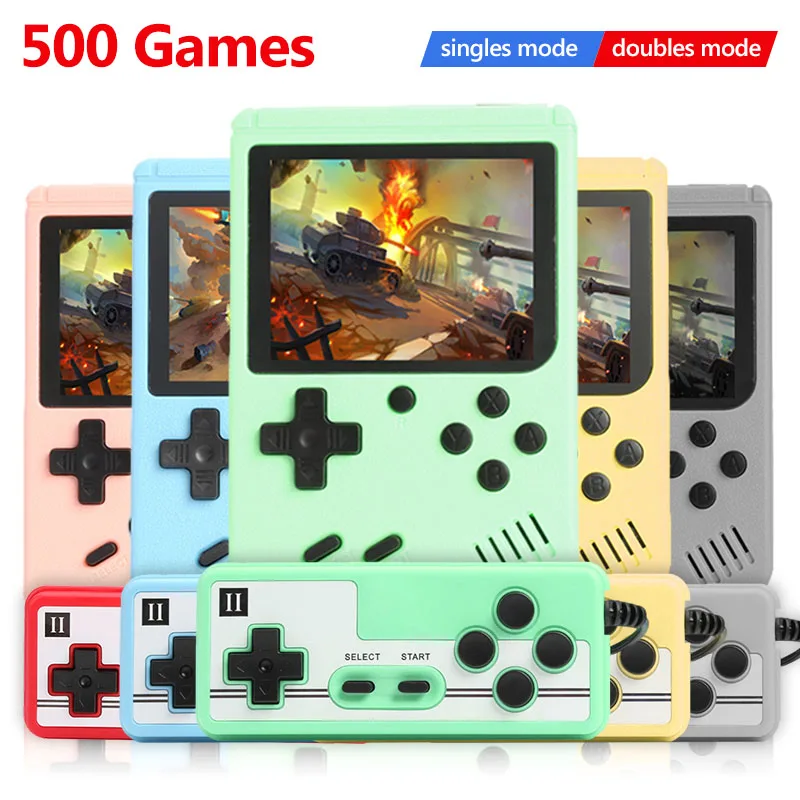 ALLOYSEED 500 игр Ретро видео игровая консоль портативная карманная Мини Портативная