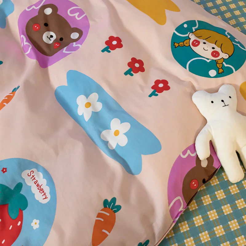 

Four-Piece Bed Sheet, Duvet Cover, Pillowcase, 100% Cotton, Comfortable At Home, Bedding, Stylish And Simple