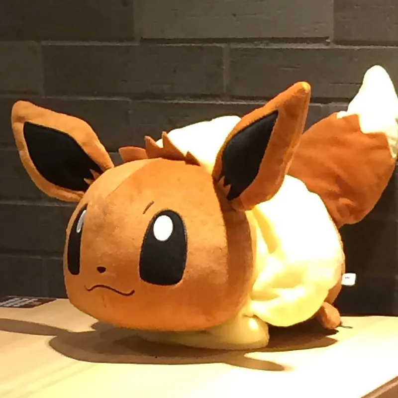 

Японская игра Аниме Покемон лежащий Eevee плюшевые игрушки мягкие куклы подушка 50 см Детский Рождественский подарок