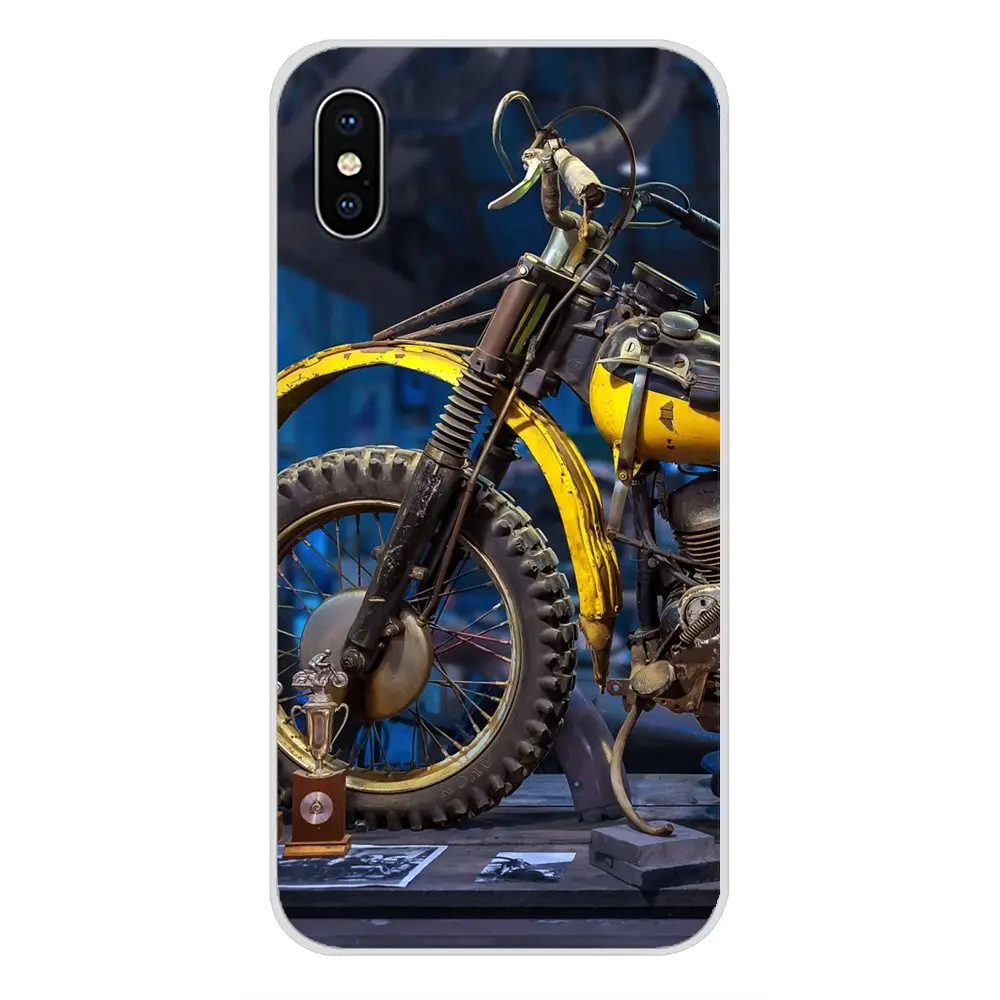 For Samsung A10 A30 A40 A50 A60 A70 Galaxy S2 Note 2 3 Grand Core Prime Retro Motorcycle Race Motor Transparent TPU Cases Covers | Мобильные