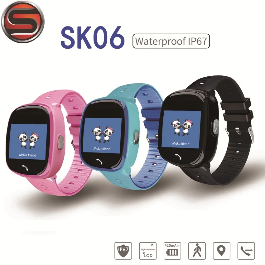 SK06 детские часы с GPS трекером трекер SOS умный мониторинг позиционирования