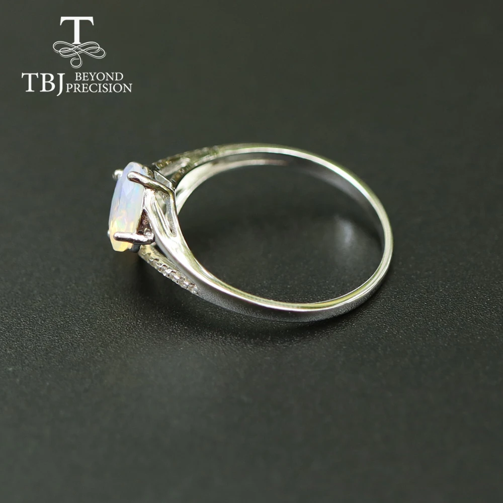 Кольцо с опалом женское овальное Ювелирное Украшение из натуральных драгоценных